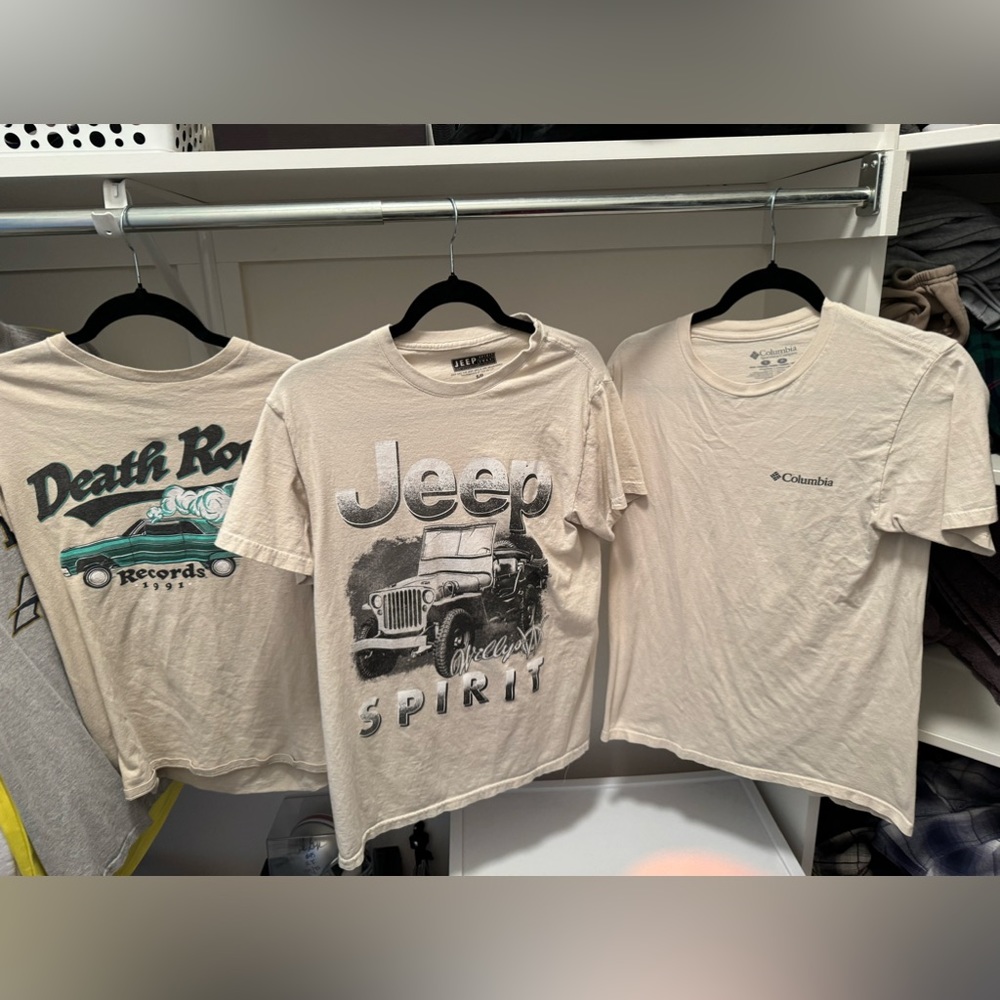 3 Piece Beige Tee Shirt Bundle